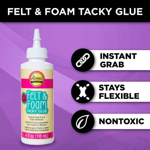 Aleene's Felt and Foam Tacky Glue, 4 FL OZ, Original Version...