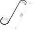 4 - Pack Extra Large 10"Black Antistatic Coating Steel Hanging Hooks S Shaped Heavy-Duty S Type Hooks,Best for Kitchenware, Pots, Utensils, Plants...