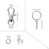160PCS Keychain Making kit - 40PCS Swivel Lobster Clasp, 40PCS Key Rings with Chain, 40pcs Jump Rings and 40pcs Screw Eye Pins for Keychain Lanyar...