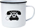 Modern Retro Enamel Mug Camping Mug in Vintage Enamelware Designs – Fun Metal Coffee Mug and Durable Camping Cup - Tin Mugs for Coffee (or Whiskey...