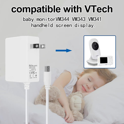 for VTech Baby Monitor Charger Compatible with VTech Baby Monitor VM344 VM343 VM341 Handheld Screen Display?...