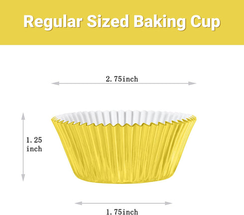 Gifbera Gold Foil Muffin Cupcake Liners/Baking Cups Standard Size, 100-Count...
