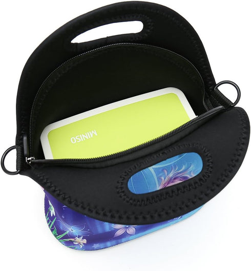 Insulated Neoprene Lunch Bag Removable Shoulder Strap Reusable Thermal Thick Lunch Tote Bags For Women,Teens,Girls,Kids,Baby,Adults-Lunch Boxes Fo...