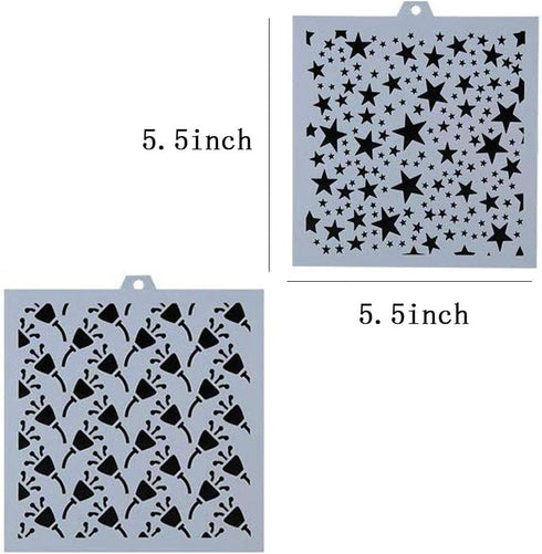 57 Pieces Cookie Stencil Set, Uspacific Cookie Stencil Cakes Baking Templates Floral Leaf Cake Stencil for Cookie Cupcake Fondant Scrapbooks Craft...