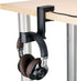KIWIFOTOS Headphone Stand with 4 USB Ports Hub PC Gaming Headset Holder Hanger 360 Degree Rotation Clamp Under Desk Headphone Hook Mount with Cabl...