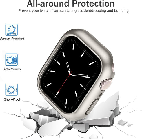 Pocoukate [12 Pack Case Compatible with Apple Watch Series 3 Series 2 38mm, with Tempered Glass Screen Protector Full Scratch-Resistant Protective...