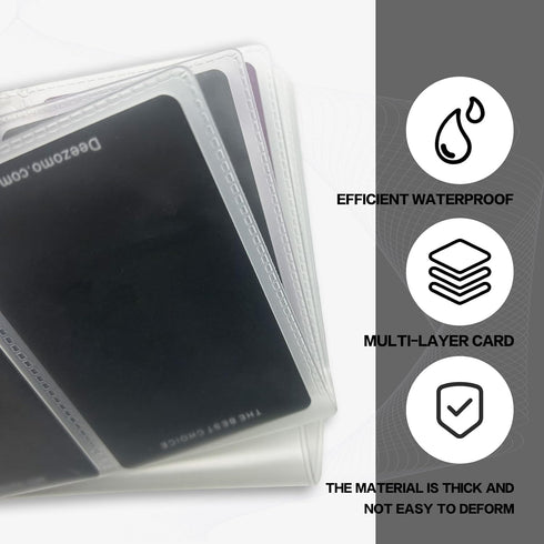 Set of 2 Plastic Wallet Insert for Credit Card Checkbook, Men Wallets Trifold Vinyl Credit Card Sleeves Holder...