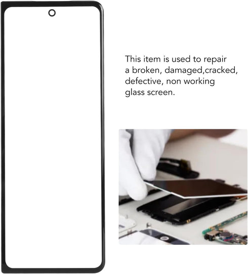Screen Replacement for Galaxy Z Fold 3 5G F926, Front Outer Lens Glass Screen Replacement Repair Kit with OCA Adhesive, Full Tool Kit Included......