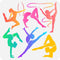 FINGERINSPIRE Gymnastics Painting Stencil 11.8x11.8 inch Plastic PET Painting Stencil 6 Styles Women Gymnastics Template Sports Stencil Large Draw...