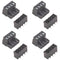 Tcenofoxy 5.08mm Phoenix Connector 4 Pin Black Phoenix Type PCB Screw Terminal Block Connector (4Sets 5.08M-BK-4P)...