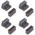 Tcenofoxy 5.08mm Phoenix Connector 4 Pin Black Phoenix Type PCB Screw Terminal Block Connector (4Sets 5.08M-BK-4P)...