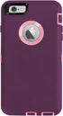AICase iPhone 6/6S Plus Heavy Duty Case - Built-in Screen Protector, 4-in-1 Rugged Shockproof Cover (Pink/Purple)...