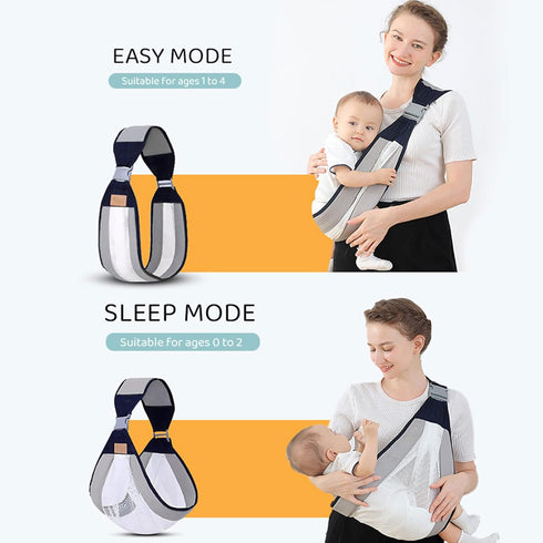 Portable Breathable Baby Carrier, 3D Honeycomb Mesh Wrap Child Slings with Adjustable Widen Shoulder Straps, for 0-36 Months Newborns, Infants and...