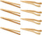 Hysagtek Bamboo Toast Tongs - Wooden Bread & Pickle Serving Tongs (8 Pack/7.08inches)...