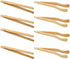 Hysagtek Bamboo Toast Tongs - Wooden Bread & Pickle Serving Tongs (8 Pack/7.08inches)...