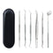 6 Pcs Dental Tools,Dental Kit Oral Care Tools,Stainless Steel Dental Assistant Accessories,Dental Cleaning Tools,Dental Hygiene Kit With 1 Pcs Bla...