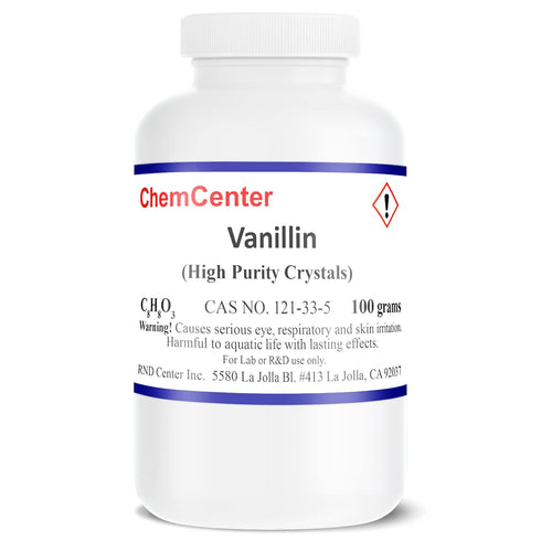 Vanillin, Crystals/Powder, 99% minimum, 100 grams...