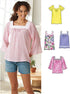 Simplicity Creative Patterns New Look 6284 Misses' Pullover Top in Two Lengths, A (10-12-14-16-18-20-22), Black...