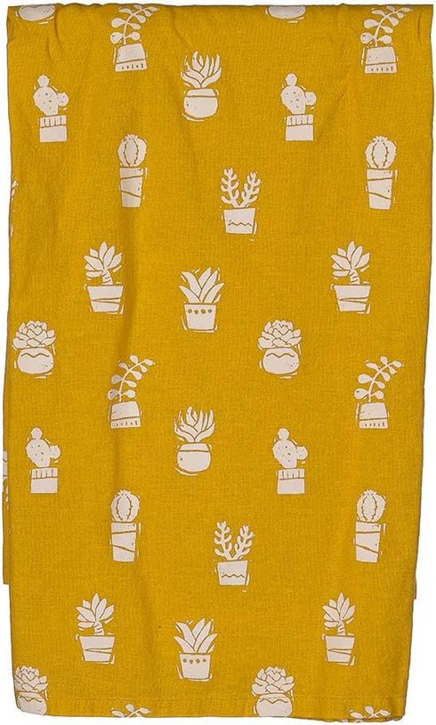 Primitives by Kathy Kitchen Dish Towel Set, Be Your Own Kind Of Beautiful, Cactus-Patterned Towels, 28" Square Dishtowels...