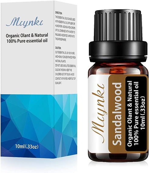 Sandalwood Essential Oil for Diffuser for Home Office Bedroom Bathroom Study Living Yoga Spa Large Room Outdoors-10ml...