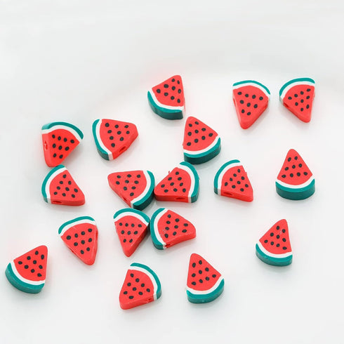 100pcs Watermelon Polymer Clay 10mm Spacer Beads for Women Jewelry Making DIY Bracelet Necklace Earring Kit (Watermelon)...