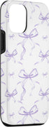 iPhone 14 Aesthetic Lilac Ribbons and Bows in Watercolor Case...