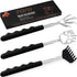 3 Pack Back Scratcher Metal Portable Telescoping with Rubber Handles, Extendable Back Massager Tool with Beautiful Box, White Elephant Stocking St...