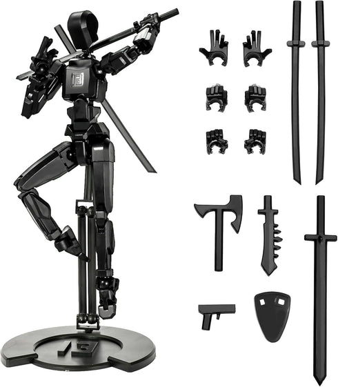 ?Assembled? T13 Action Figure, Samurai Style Titan 13 Action Figure Set with Bracket and 6 Weapons Dummy 13 Action Figure Nova 13 Lucky Multi-Join...
