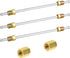 MuHize 6 Inches Brake Line Kit - 3/16 Zinc Coated Brake Line Tube with fittings, Each End Bubble Flared Brake Line Tubing with 6 Fittings and 2 Un...
