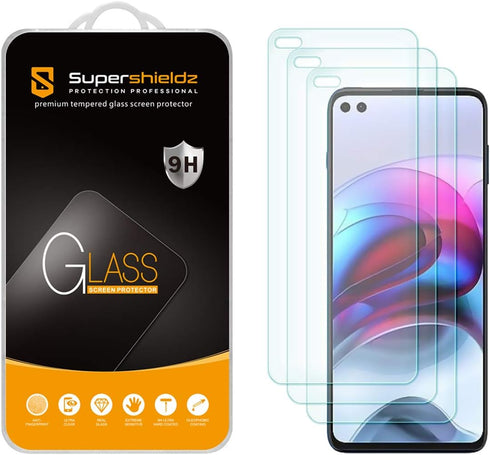 Supershieldz (3 Pack) Designed for Motorola Moto G100 Tempered Glass Screen Protector, Anti Scratch, Bubble Free...