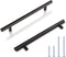 KNOBWELL 5 Pack 6-3/10 Inch Matte Black Kitchen Cabinet Handles Cabinet Pulls, Round T Bar Cupboard Handles Dresser Pulls, Bathroom Cabinet Handle...