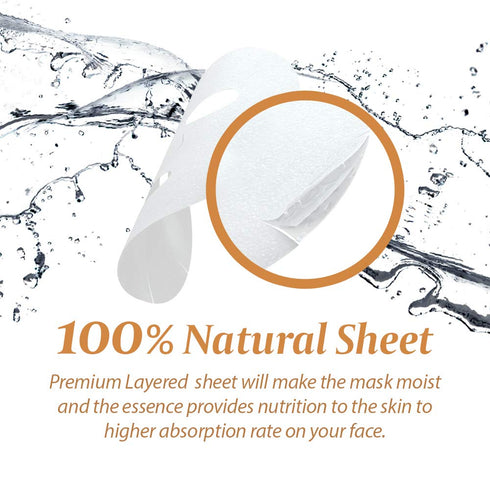 GLAM UP Sheet Mask Clarifying Oatmeal (10 sheets) - Smooths Skin Texture...