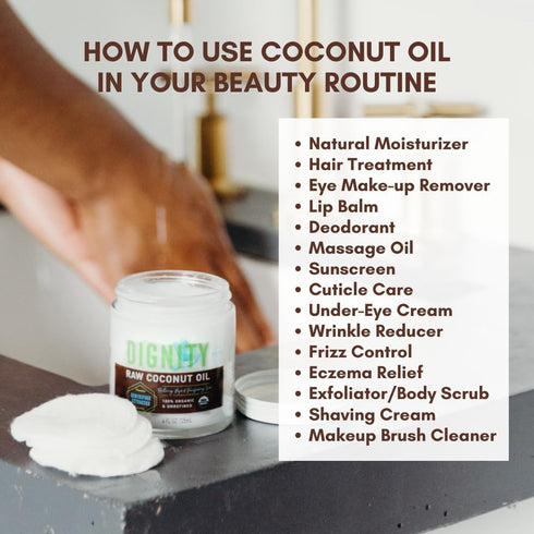 Raw Organic Coconut Oil for Skin, Hair & Cooking - Unrefined, Centrifuge-Extracted, Fair Trade Verified, Non-GMO, Virgin Coconut Oil - Beauty & He...