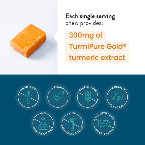 humanN Turmeric Curcumin Chews Supplement – High Absorption Turmeric - Orange Citrus Flavor – from The Makers of SuperBeets, Joint Health, 30 Coun...