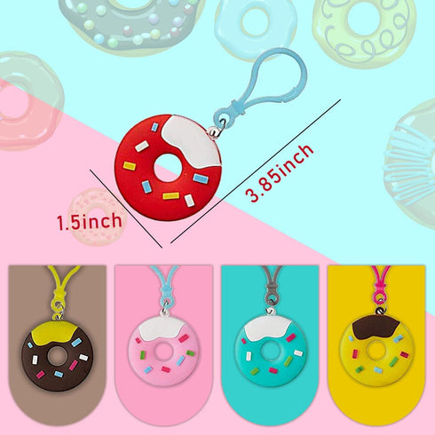 25 Pcs Sweet Donut Keychain for Sweet Donut Theme Party Favors Pendant for Kid Toy Ornament Souvenirs Gift...