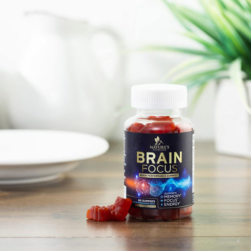 Brain Supplement for Memory & Focus, Nootropics for Concentration, Mental & Cognitive Support, Brain Vitamins with B6, B12, Phosphatidylserine, En...