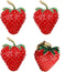 brandname Mizhang Strawberry Knobs 4 Pcs Lovely Fruit Strawberry knobs Cabinet Drawer Knob Pull Handle with Screws Hardware Accessories Furniture ...