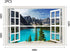 Fake Window for Walls Decal Faux Windows Poster Picture Open Landscape Wall Art Decor, Stick and Peel Wallpaper Natural Scenery Wall Decol Mountai...