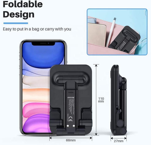 Adjustable Cell Phone Stand for Desk, Angle Height Adjustable Cell Phone Stand for Desk, Case Friendly Phone Holder Stand for Desk (Black 4 oz)......
