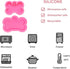32Pcs Bone Silicone Resin Mold Keychain Pendant with 10 Key Rings and 20 8mm Split Rings Expoy Resin Casting Mold Jewelry Making DIY Creative Hand...