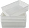 Plastic Storage Trays Baskets/Organizing Baskets, 13.2 Inches x 9.6 Inches x 3.6 Inches, Set of 6 (White)...