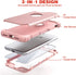 IDweel for iPhone 8 Case with Tempered Glass Screen Protector, for iPhone 7 Case, 3 in 1 Shockproof Slim Hybrid Heavy Duty Hard PC Cover Soft Sili...