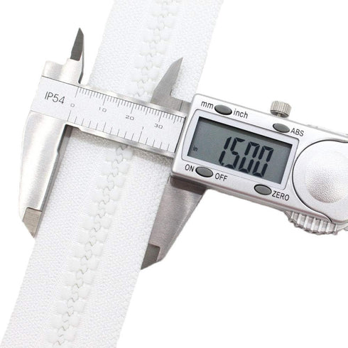 MebuZip 2PCS #10 48 Inch Heavy Duty Separating Plastic Zippers with Double Pull Tab Zipper Sliders Vislon Zippers for Sleeping Bag, Boat, Canvas, ...