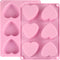 Actvty Heart Silicone Mold, 2 Packs Heart Shaped Molds for Making Handmade Soap, Bath Bombs, Candles, Cake, Chocolate Bomb and Jelly...
