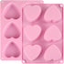 Actvty Heart Silicone Mold, 2 Packs Heart Shaped Molds for Making Handmade Soap, Bath Bombs, Candles, Cake, Chocolate Bomb and Jelly...