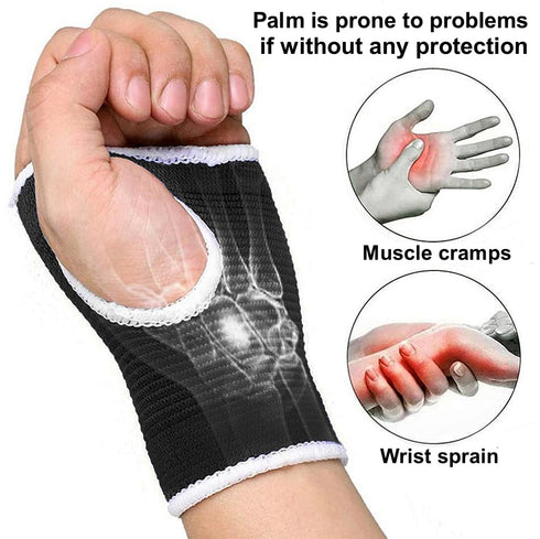 Palm Brace Wrist Support Sleeves (1 Pair), Everyday Use Wrist Brace, Compression Carpal Tunnel for Wrist Pain Relief, Fitness Gloves, Sports Glove...