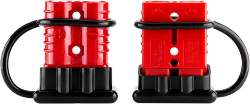 2-4 Gauge Battery Quick Connect Disconnect Electrical Plug Kit 175 Amps Wire Harness Plug for Winch Trailer, 2 Pack, Red...