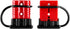 2-4 Gauge Battery Quick Connect Disconnect Electrical Plug Kit 175 Amps Wire Harness Plug for Winch Trailer, 2 Pack, Red...