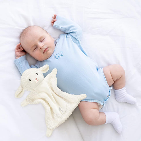 Panelee 2 Pcs Baptism Gifts Baby Blessings Lamb Security Blanket for First Communion, Christening, Baby Baptism Gifts Baby Showers...