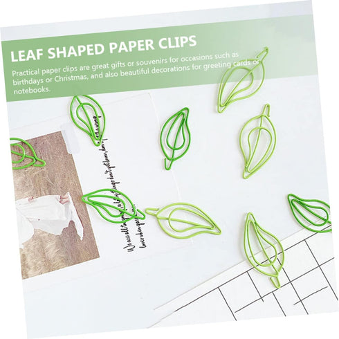 STOBOK 30pcs Paper Clip File Folders Colored Office Supplies Folders Binder Folders Leaf Shaped Paper Clip Paper Clips Rabbit Office Paperclips Fi...